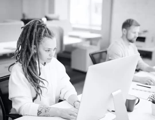 lady in an office environment